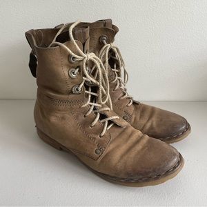 handstitched leather boots